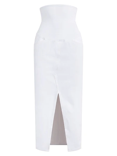 Maternity Denim Maxi Skirt