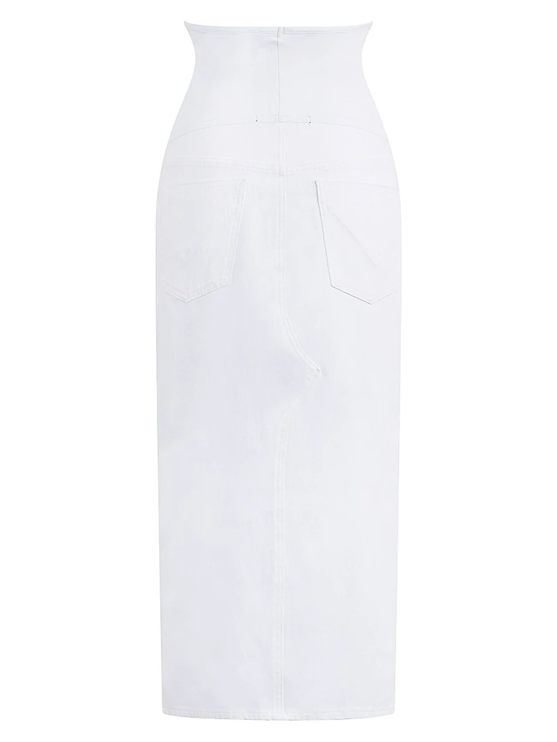 Maternity Denim Maxi Skirt