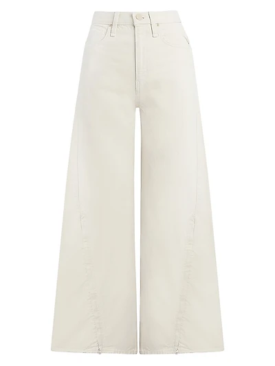 James Wide-Leg Split-Hem Jeans
