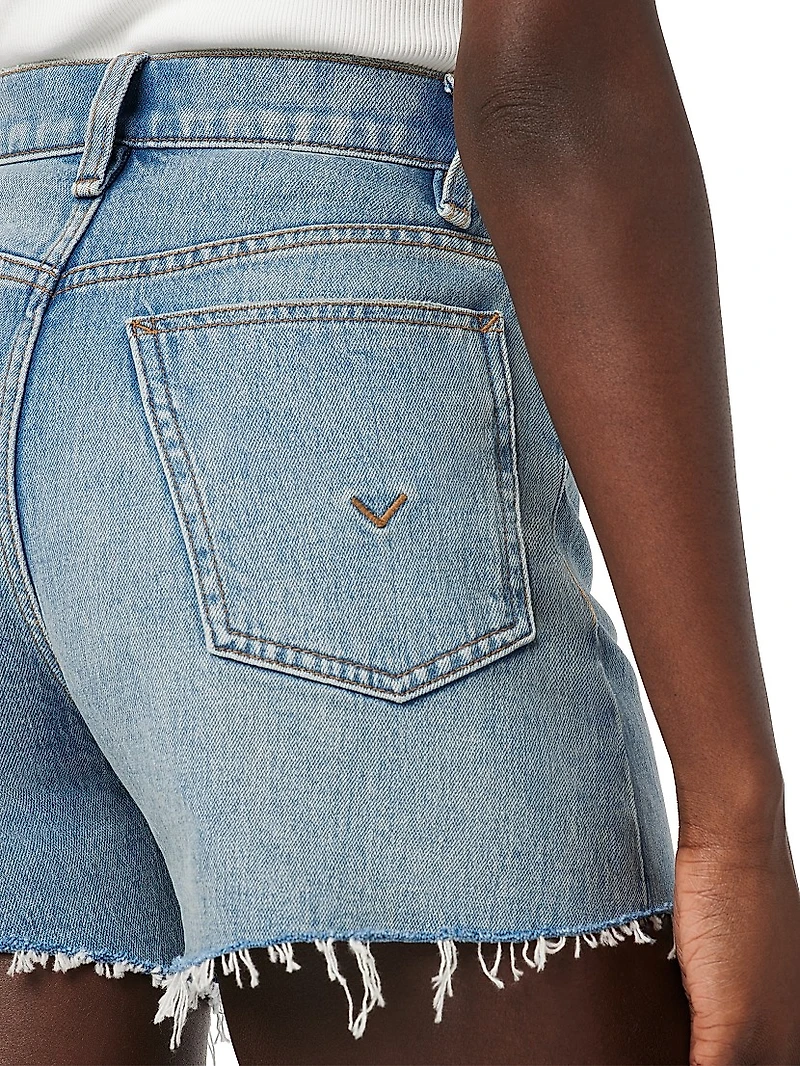 Harlow High-Rise Denim Shorts