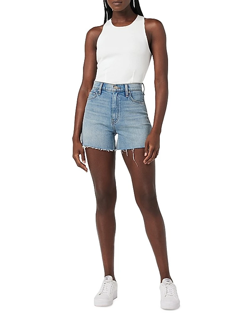 Harlow High-Rise Denim Shorts