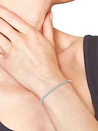 14K Gold & Round Lab-Grown Diamond Flexible Tennis Bangle/1.00-10.00 TCW