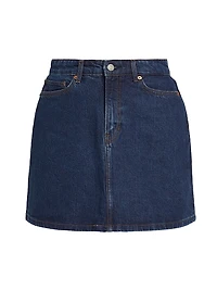 Lydia Denim High-Rise Miniskirt