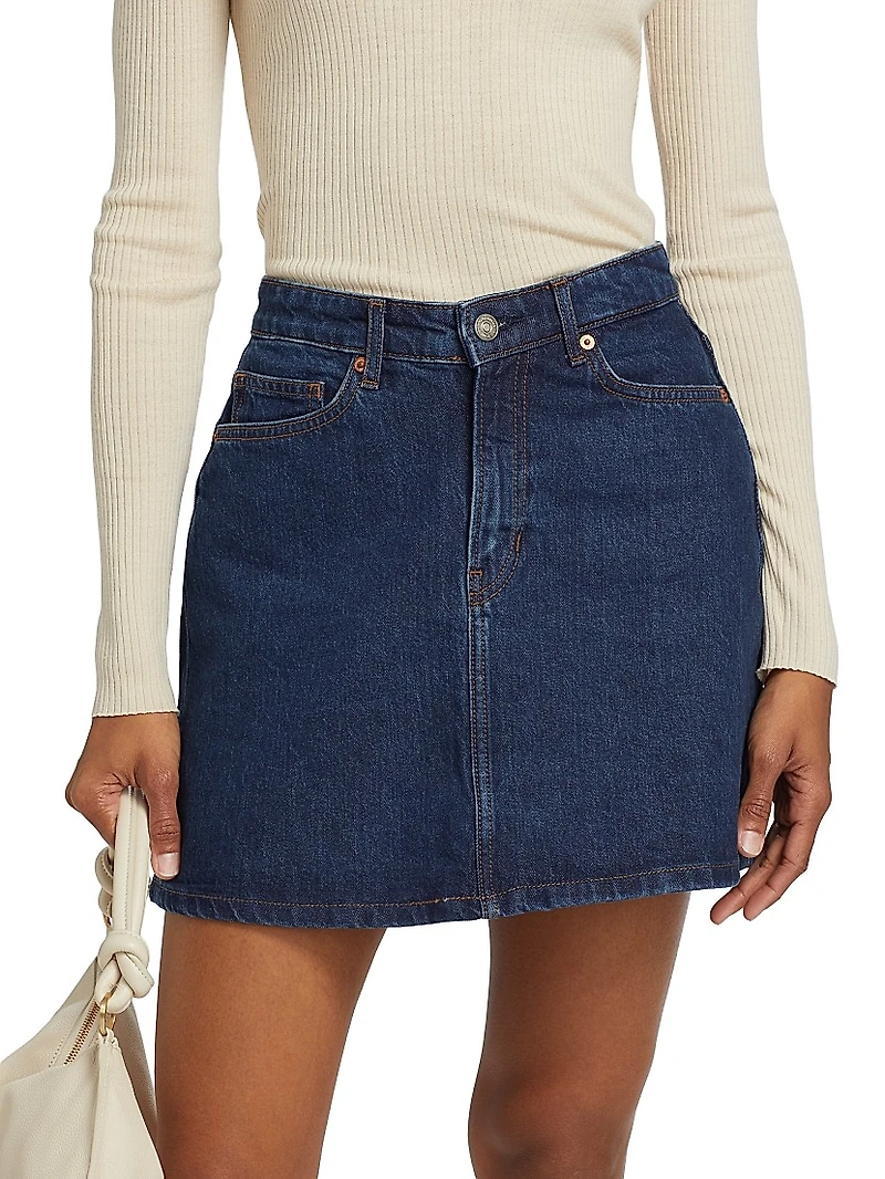 Lydia Denim High-Rise Miniskirt