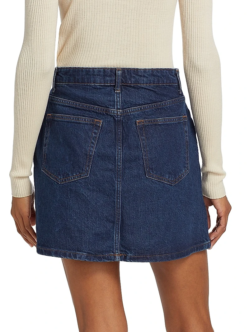 Lydia Denim High-Rise Miniskirt