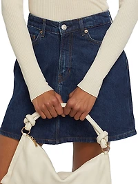 Lydia Denim High-Rise Miniskirt