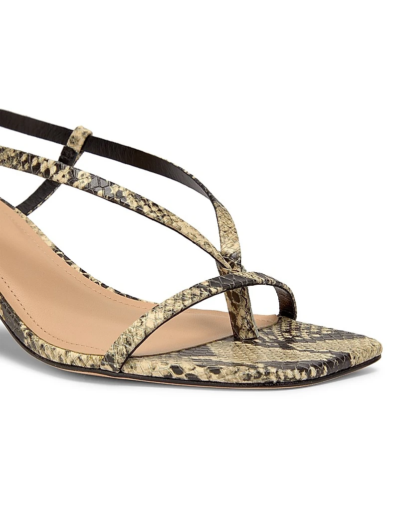 Barely There 50MM Metallic Leather Slingback Sandals
