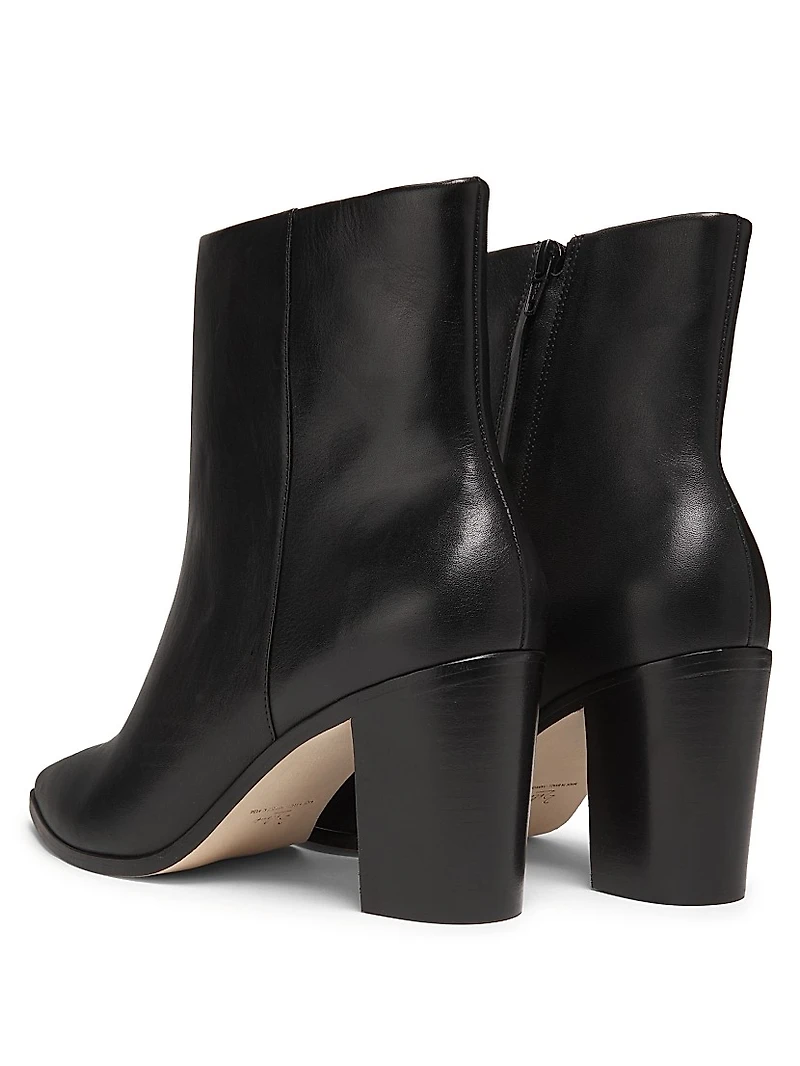 Classic 80MM Leather Block-Heel Booties