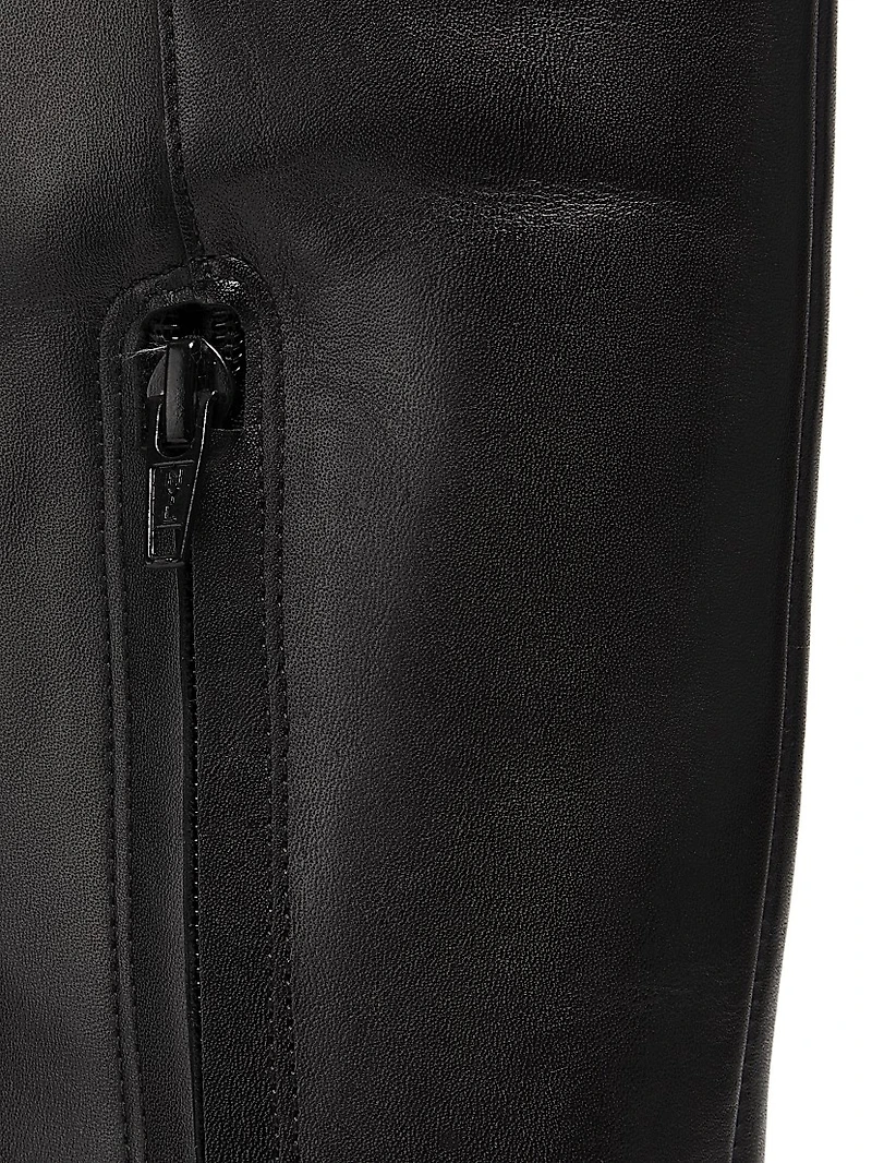 90MM Contrast-Stitch Leather Boots