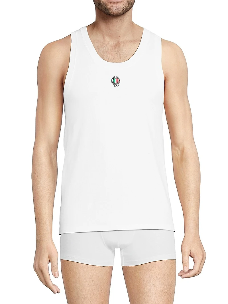 Logo Cotton-Blend Tank Top