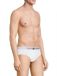 Logo Cotton-Blend Briefs