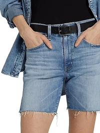 Ex-Boyfriend Denim Slim-Fit Bermuda Shorts