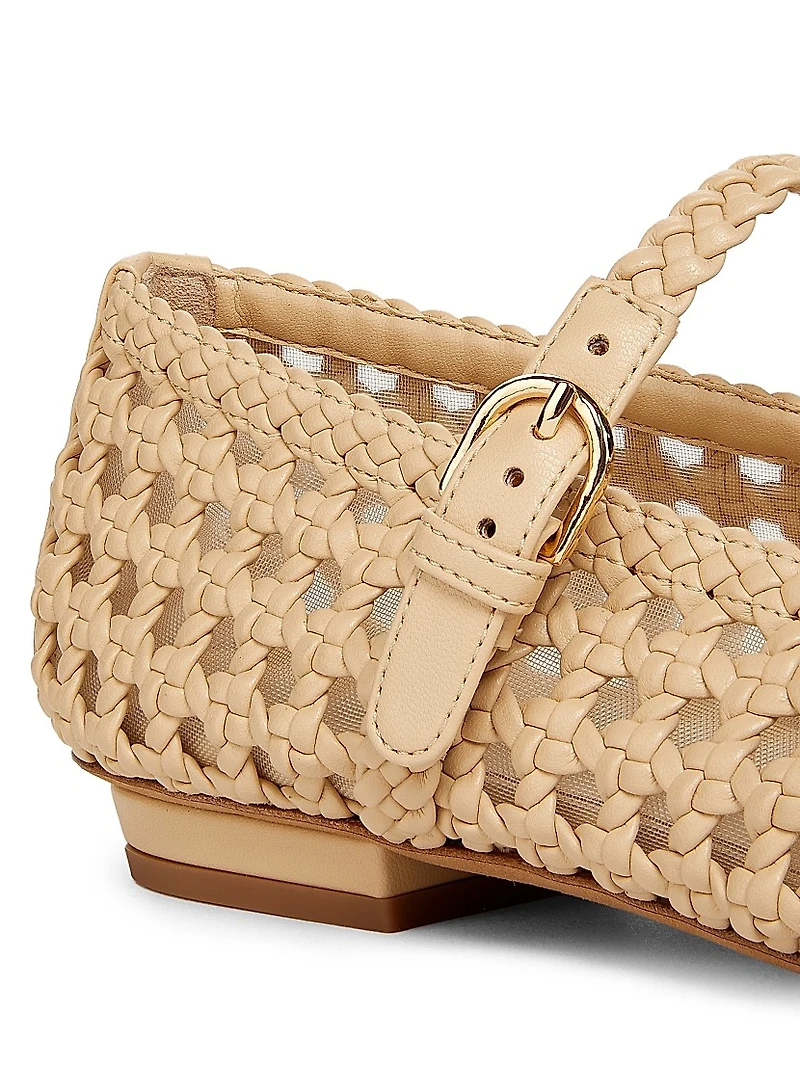 Gracie Braided Mary Jane Ballet Flats