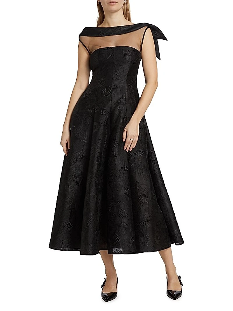 Anemone Jacquard Cocktail Dress