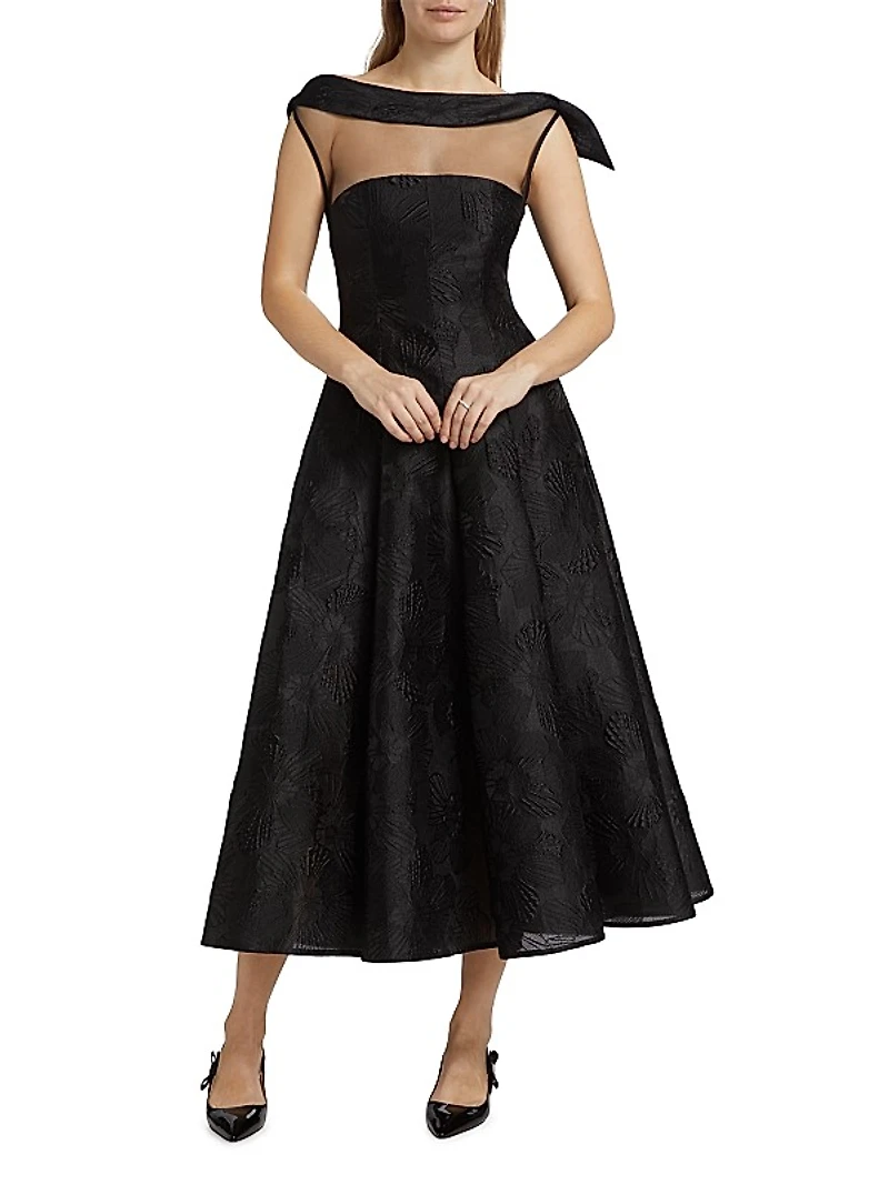 Anemone Jacquard Cocktail Dress
