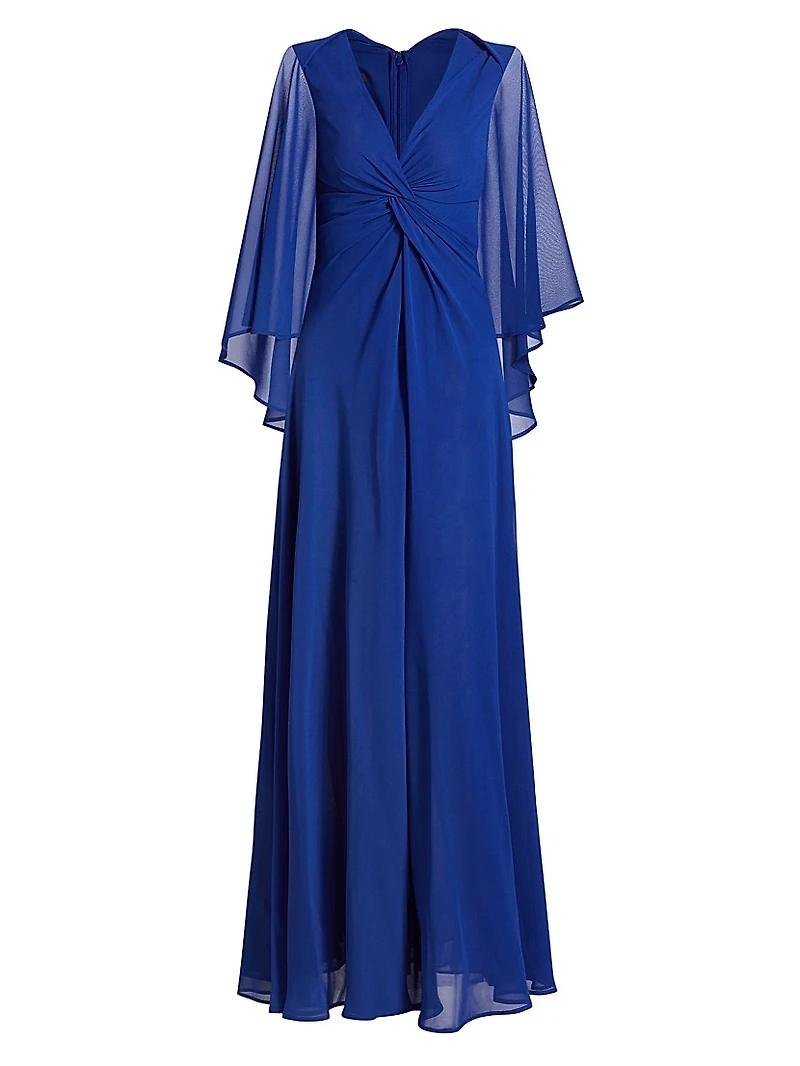 Georgette Draped Gown