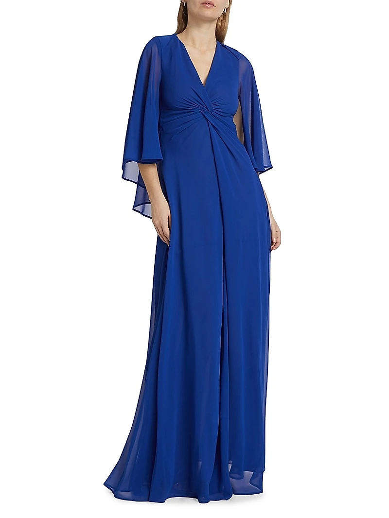 Georgette Draped Gown