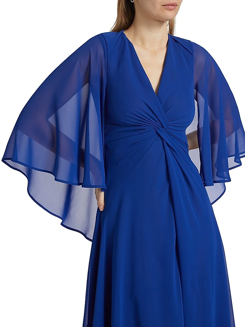 Georgette Draped Gown