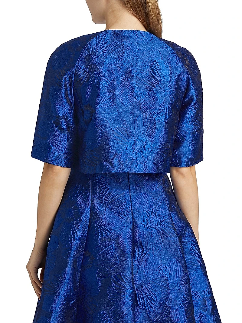 Anemone Floral Jacquard Bolero