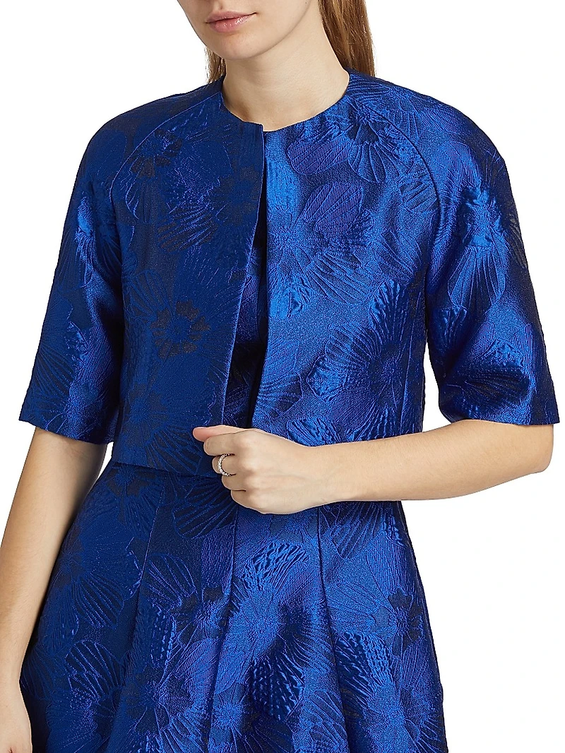 Anemone Floral Jacquard Bolero