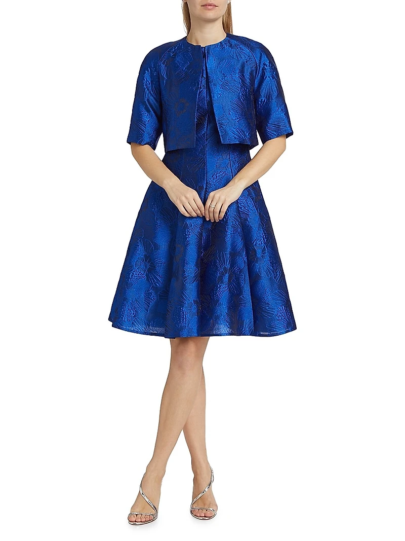 Anemone Floral Jacquard Bolero