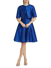 Anemone Floral Jacquard Bolero