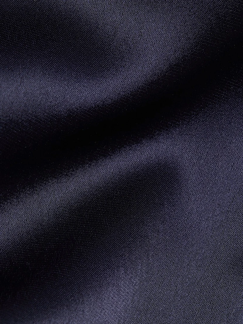 Lace Satin Sash Gown