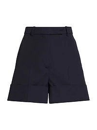 High-Rise Cuffed Shorts