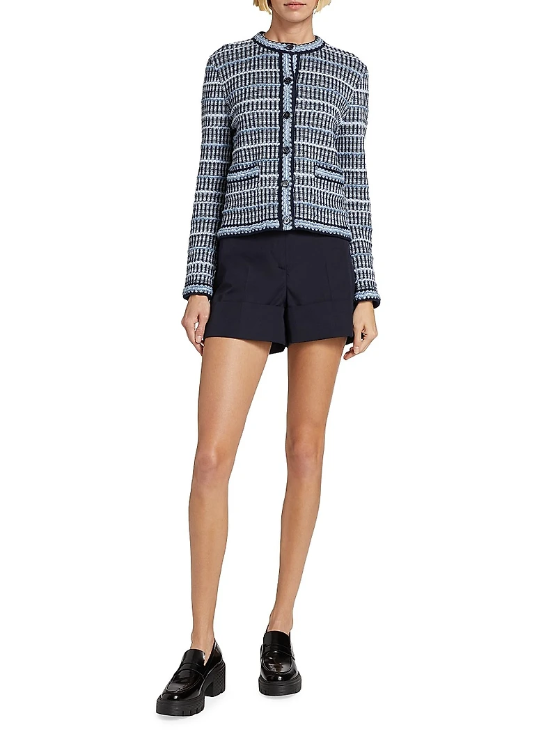 High-Rise Cuffed Shorts