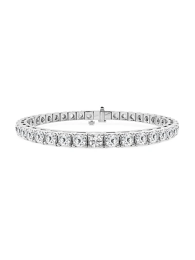 14K White Gold & Round Lab-Grown Diamond Tennis Bracelet/1.00-10.00 TCW