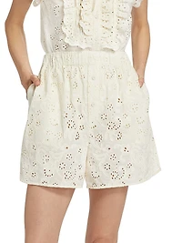 Kudo Eyelet Cotton Shorts