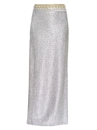 Metallic Maxi Skirt