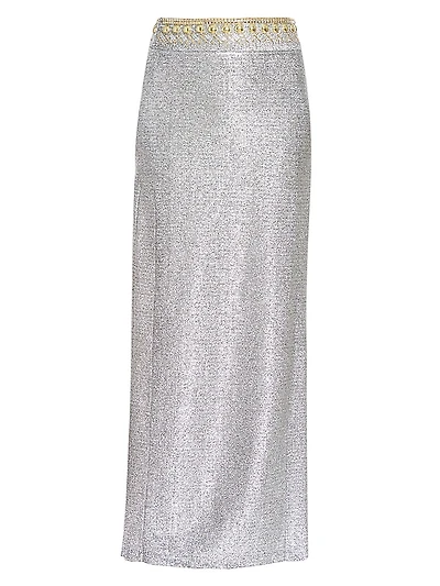 Metallic Maxi Skirt