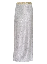 Metallic Maxi Skirt