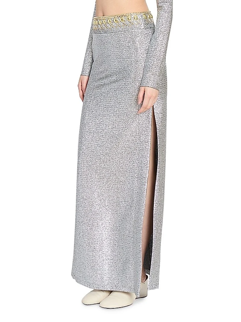 Metallic Maxi Skirt