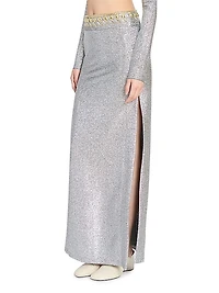 Metallic Maxi Skirt