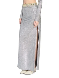 Metallic Maxi Skirt