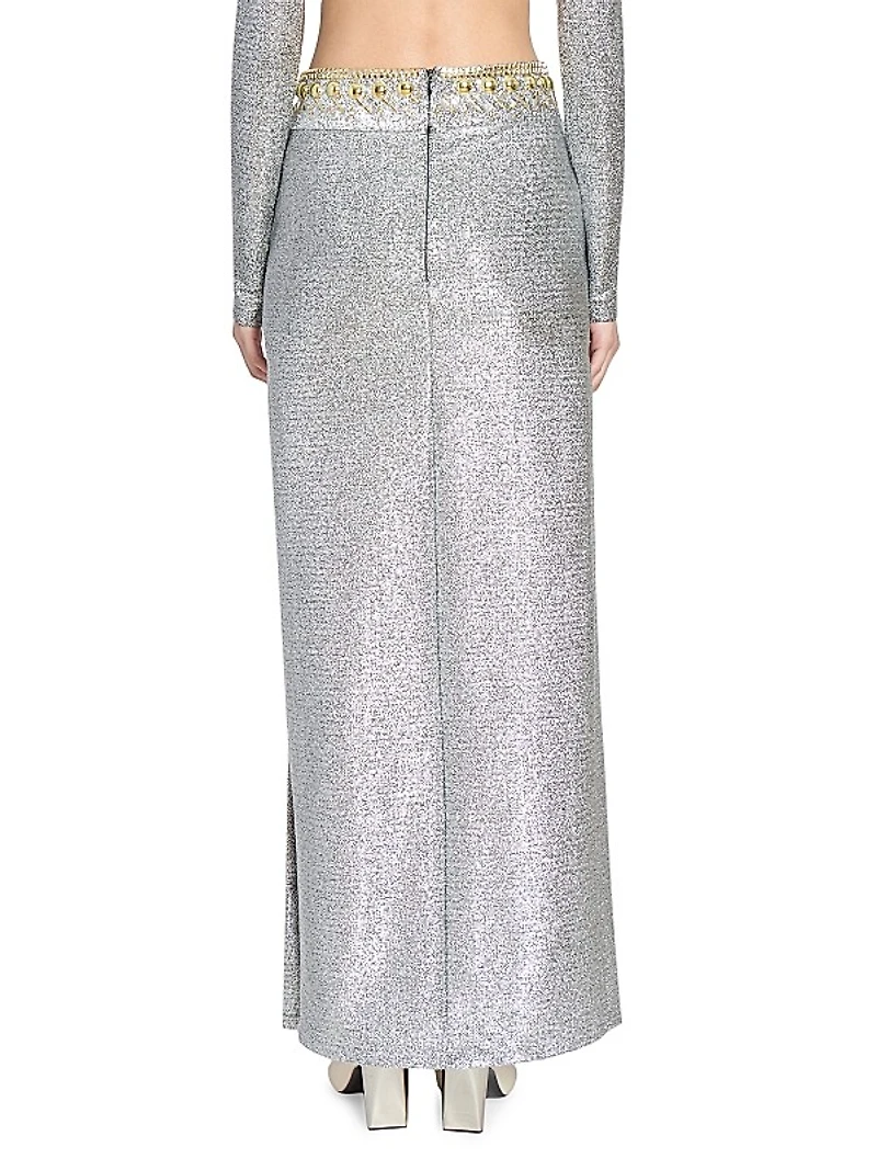 Metallic Maxi Skirt