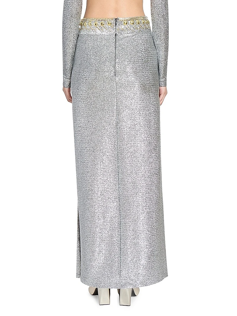 Metallic Maxi Skirt