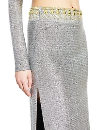 Metallic Maxi Skirt