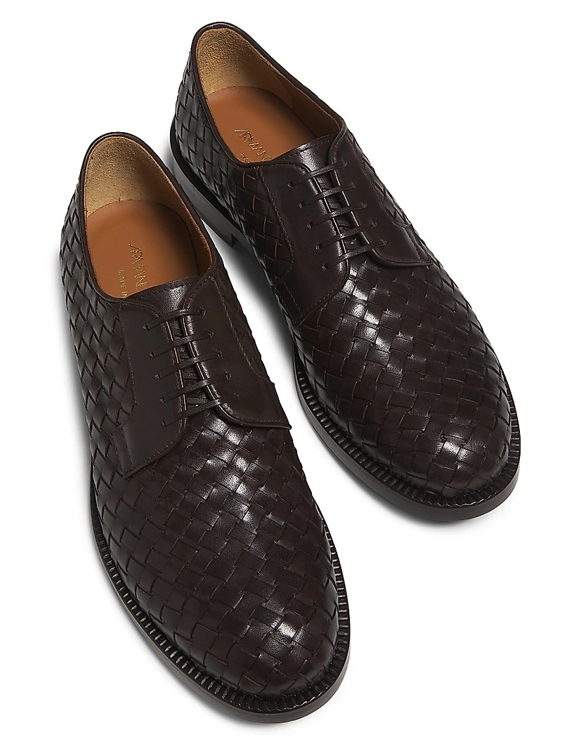 Woven Leather Derbys