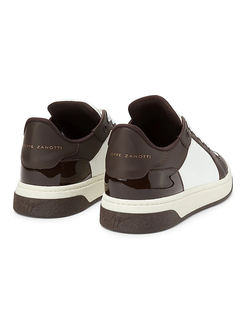 Colorblocked Leather Low-Top Sneakers