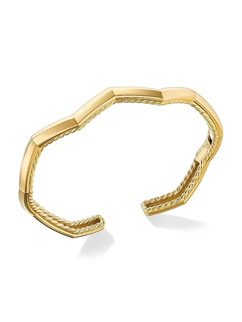 Zig Zag Stax™ Cuff Bracelet 18K Yellow Gold, 5mm
