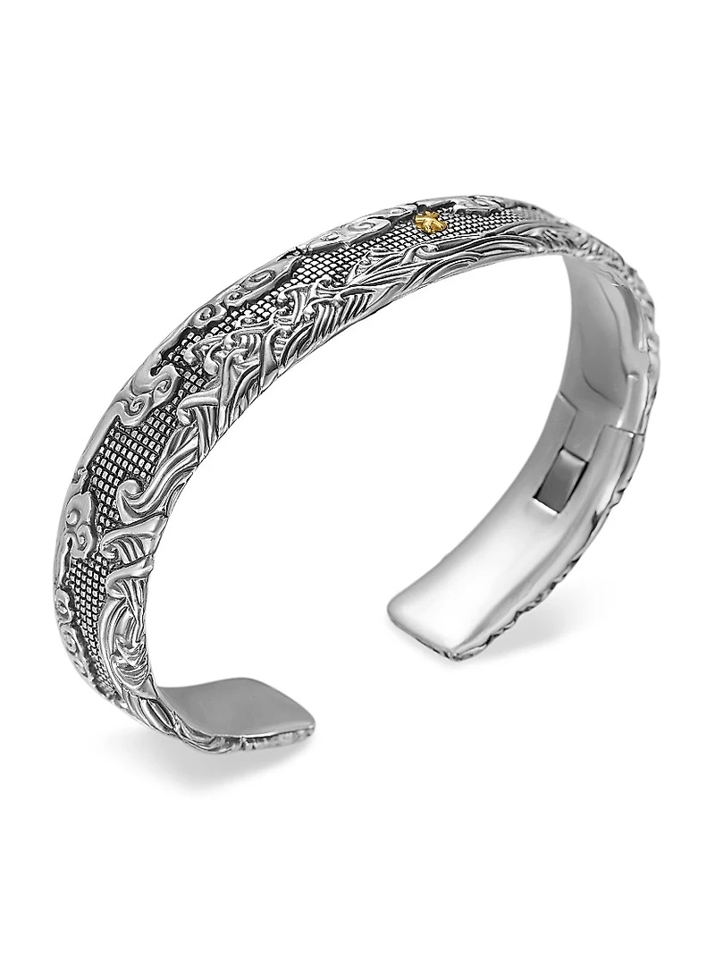 Waves Cuff Bracelet in Sterling Silver