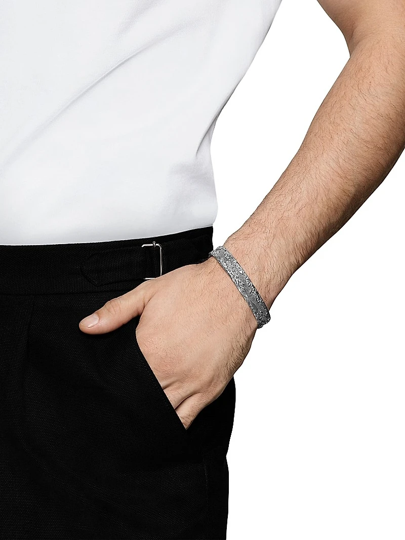 Waves Cuff Bracelet in Sterling Silver