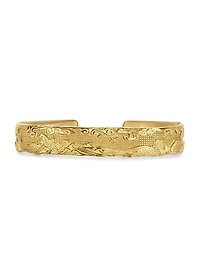 Waves Cuff Bracelet in 18K Yellow Gold, 12MM