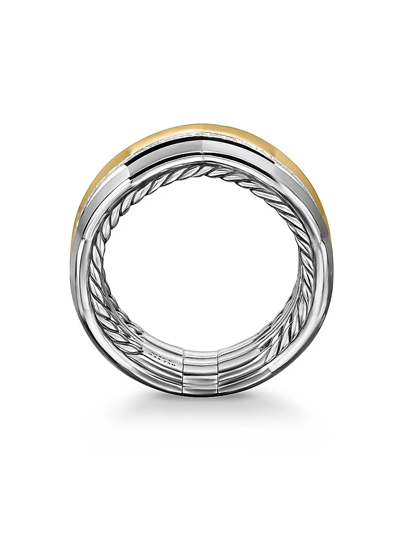 Zig Zag Stax™ Three Row Ring Sterling Silver