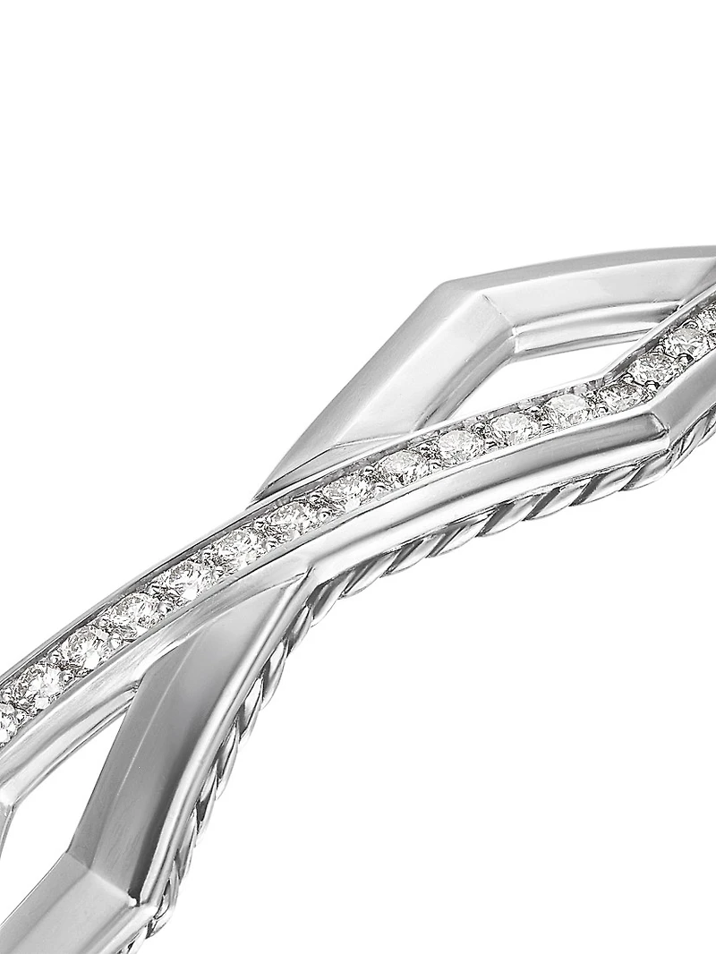 Zig Zag Stax™ Two Row Cuff Bracelet in Sterling Silver