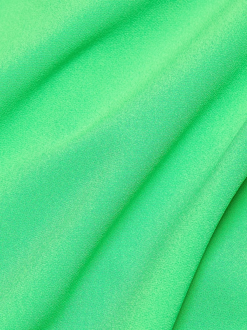 Crêpe Tucked Sleeve Column Gown