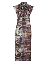 Floral Silk Midi-Dress
